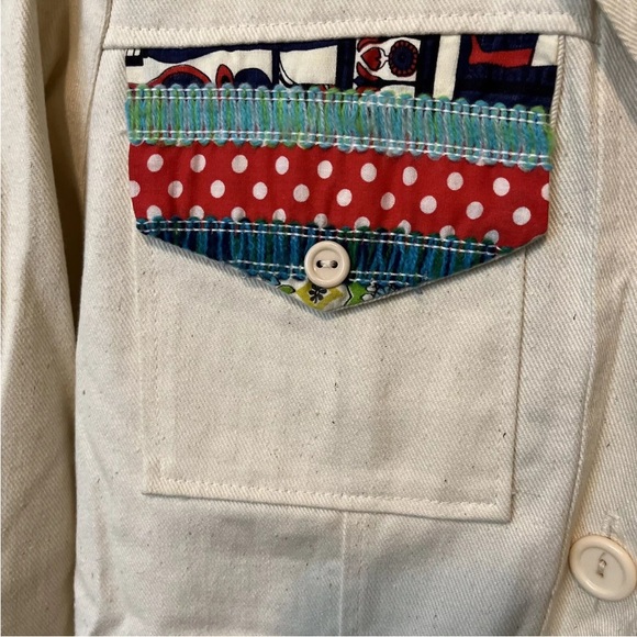 Vintage Unique Patchwork Button Up Shirt Jacket 70’s Multicolored Size Small - Picture 5 of 7